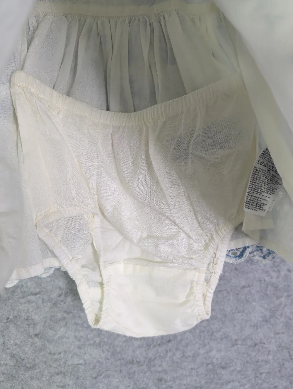 Gap × LoveShackFancy Baby Floral Eyelet Dress in White and Blue Floral Print